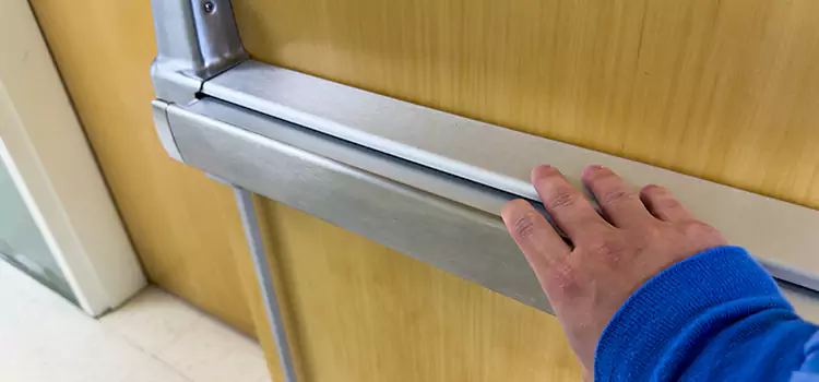 Installing a Push Bar on a Door Prunedale